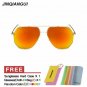 JINQIANGUI Sunglasses Men Irregular Titanium Frame Sun Glasses Blue Co