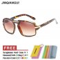 JINQIANGUI Sunglasses Men Square Plastic Frame Sun Glasses Black Color