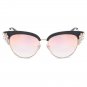 ROYAL GIRL Exaggeration Cat Eye Sunglasses Women Brand Designer Half Frame Diamante Sun Glasses Summ