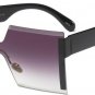 ROYAL GIRL Oversized Rimless Sunglasses Women Men Brand Design Ladies Square Black Big Frame Gray Gr