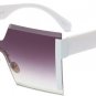 ROYAL GIRL Oversized Rimless Sunglasses Women Men Brand Design Ladies Square Black Big Frame Gray Gr
