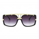 ROYAL GIRL Trendy Metal Square Sunglasses Men Luxury Brand Vintage Women Designer Sun Glasses Gold B