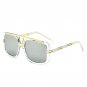 ROYAL GIRL Trendy Metal Square Sunglasses Men Luxury Brand Vintage Women Designer Sun Glasses Gold B