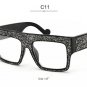 ROYAL GIRL Luxury Crystal Oversize Sunglasses for Women Vintage Chunky Acetate Glasses Shades 2017 N