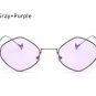 TSHING 2017 Fashion Small Summer Style Sunglasses Women Men Rhombus Alloy Frame Mirror Sun Glasses V