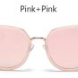 TSHING Ladies Fashion Cat Eye Sunglasses Retro Female Coating Mirror Metal Frame Cateye Sun Glasses