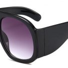 ROYAL GIRL 2018 Vintage Oversized Sunglasses Women Oval Big Frame Leopard Black Gray Designer Sun Gl