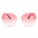 ROYAL GIRL Fashion Women Sunglasses Rimless Brand Design Coating Gradient Colorful Lens Glasses UV40