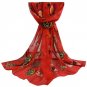 Fashion Women Long Soft Wrap Scarf Ladies Shawl Chiffon Butterfly Print Scarves