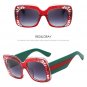 2018 New Luxury Crystal Frame Square Sunglasses Women Fashion Brand Designer Lady Sun Glasses For Fe