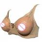 Silicone Fake Breast Pocket Bra Cosplay Transgender Fake Boobs Lace Bra for Crossdresser Ma