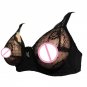 Silicone Fake Breast Pocket Bra Cosplay Transgender Fake Boobs Lace Bra for Crossdresser Ma