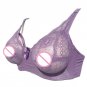 Silicone Fake Breast Pocket Bra Cosplay Transgender Fake Boobs Lace Bra for Crossdresser Ma