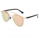 ROYAL GIRL New Brand Designer Women Sunglasses Metallic Frame Reflective Mirror Glasses Shades Vinta
