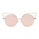 New Fashion Lady Metal Cat Eye Round Lenses Sunglasses