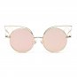 New Fashion Lady Metal Cat Eye Round Lenses Sunglasses