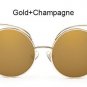 New Fashion Lady Metal Cat Eye Round Lenses Sunglasses