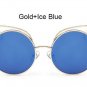 New Fashion Lady Metal Cat Eye Round Lenses Sunglasses