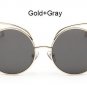 New Fashion Lady Metal Cat Eye Round Lenses Sunglasses