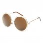 ROYAL GIRL NEW High Quality Elegant Round Wire Frame Sunglasses Women Mirror gradient Glasses shades