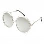 ROYAL GIRL NEW High Quality Elegant Round Wire Frame Sunglasses Women Mirror gradient Glasses shades