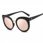 Fashion Oversized Rose Gold Mirror Cat Eye Sunglasses Women Vintage Sun Glasses For Ladies Female