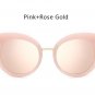 Fashion Oversized Rose Gold Mirror Cat Eye Sunglasses Women Vintage Sun Glasses For Ladies Female