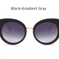 Fashion Oversized Rose Gold Mirror Cat Eye Sunglasses Women Vintage Sun Glasses For Ladies Female