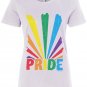 Women\'s Gay Pride Rainbow Sunray T-shirt Lesbian LGBT Funny Brand Cotton Hipster T Shirts Clothing 