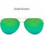 Women Rose Gold Oversized Mirror Aviation Sunglasses Men Brand Designer Vintage Retro Sun Glasses