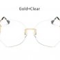 Fashion Elegant Oversized Rimless Gradient Sunglasses Women Big Optics Glasses