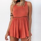 2018 Summer Rompers Womens Jumpsuit Sexy Sleeveless Loose Playsuits Fashion Hollow Out Backless Band