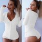 7 Color Rompers Womens Jumpsuit 2017 Sexy Lady V Neck Long Sleeve Bodycon Jumpsuit Bodysuit Slim Sho