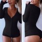 7 Color Rompers Womens Jumpsuit 2017 Sexy Lady V Neck Long Sleeve Bodycon Jumpsuit Bodysuit Slim Sho