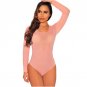 SEBOWEL 2017 Nude Transparent Sexy Bodysuit Turtleneck bodysuit Women sexy Mesh Bodycon jumpsuit Lon