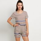 Women Jumpsuit 2016 Sexy Crop Tops and Shorts 2 Piecese Sets Female Clothing Vintage Casual Rompers 