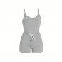 2017 Summer Women Playsuit Shorts Casual Rompers Sexy Spaghetti Strap Slim Fit Jumpsuit Female Draws