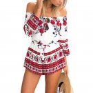 Off Shoulder Ladies Sexy Bodysuit Boho Shorts Jumpsuits For Women 2017 Summer Floral Romper Female P