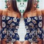 Sexy Women Summer Clubwear Floral Off Shoulder Beach Playsuit Party Jumpsuit Romper Short Trousers