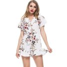 Sexy Summer Rompers Women Playsuit Flower Print Beach Jumpsuit Women Bodysuit Tassel Boho Overalls F