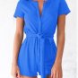 Body Rompers Womens Jumpsuit Sexy Macacao Feminino Playsuits Short Buttons Plus Size Girls Playsuits