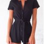 Body Rompers Womens Jumpsuit Sexy Macacao Feminino Playsuits Short Buttons Plus Size Girls Playsuits
