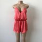 CWLSP Sexy Satin Playsuit Cross Spaghetti Strap V neck  Backless Short Jumpsuit Summer Beach Holiday