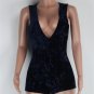 Sexy Deep V-neck Jumpsuit 2016Summer Women Short Bandage Rompers Sleeveless Velvet Bodysuit One Piec