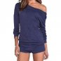 Off Shoulder Playsuit Bodycon Shorts Jumpsuits For Women 2018 Summer Sexy Bodysuit Long Sleeve Rompe