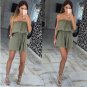 Summer Elegant Female Playsuit Strapless Off Shoulder Plain Shorts Romper Pants Suits For Women Part