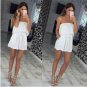 2018 Summer Lace Crochet Playsuits Romper Elegant Slash Neck Bodysuit Women Strapless Casual Party C