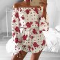 Spring Sexy 2018 Printed Women Playsuits Rompers Long Sleeve Slash Neck Loose Summer Playsuits Beach
