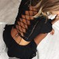 Sexy 2 Piece Sets Summer Kawaii Women Set Backless Cropped Tops Shorts Tracksuit Hollow Out Lace Up