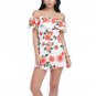 Women Jumpsuit Sexy Playsuits Summer Romper Bodysuit Overalls Beach Boho Ruffle Floral Print Slash n